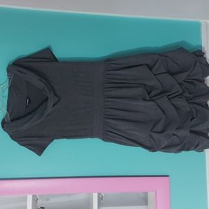 My Michelle Gray XL Pickup Skirt Cap Sleeve Knit Dress Whimsy